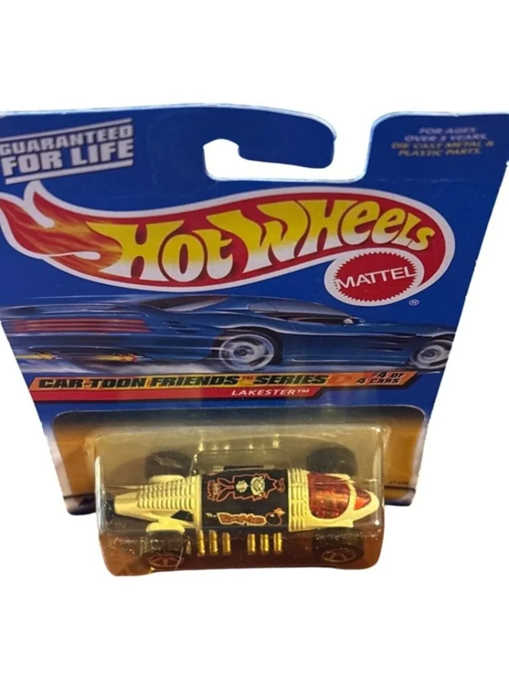 Vintage Die Cast Hot Wheels Mattel 1999 Car-Toon Friends Series 4/4 Lakester Car